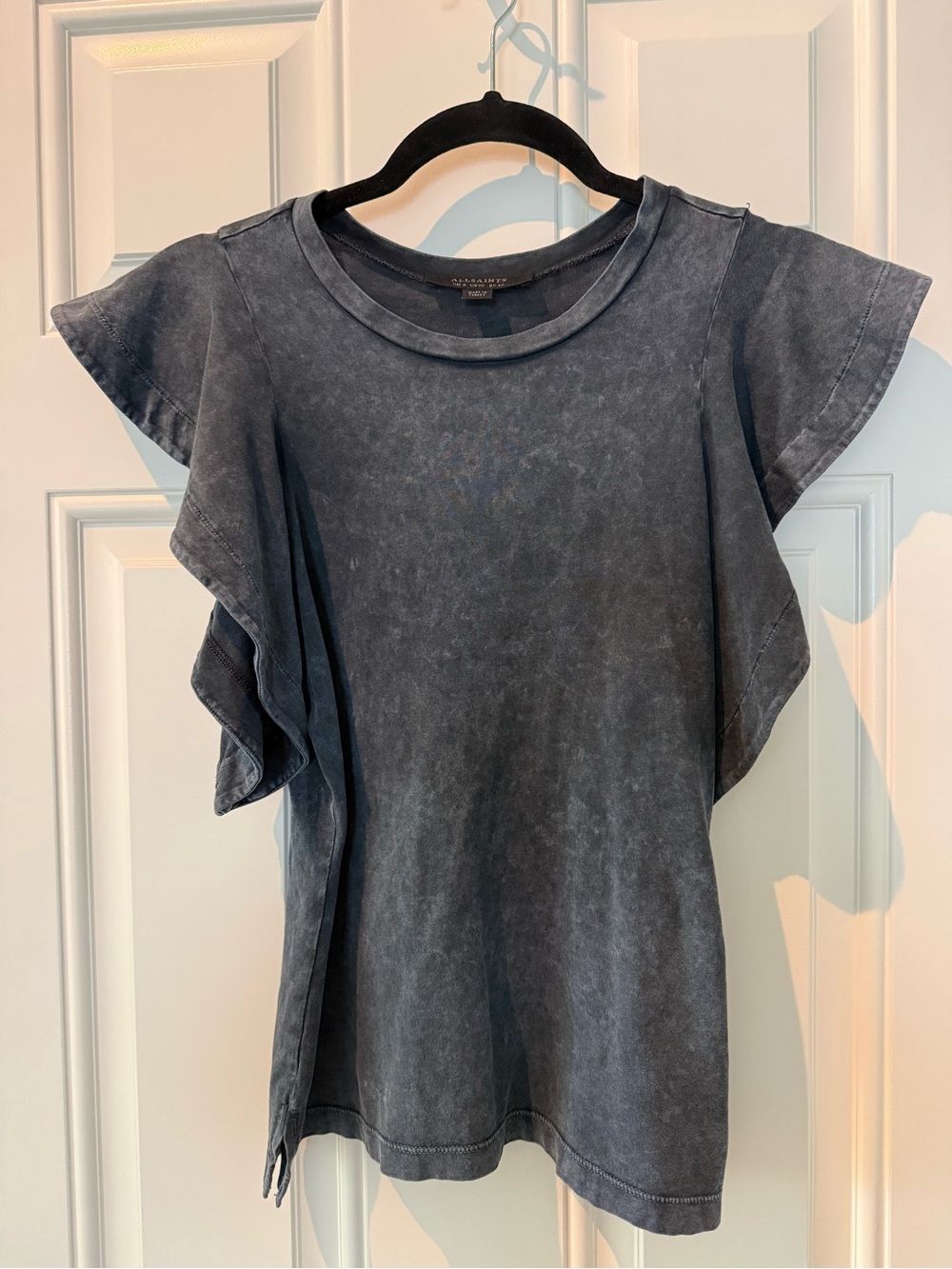 AllSaints Women's Faded Slate Gray Tee